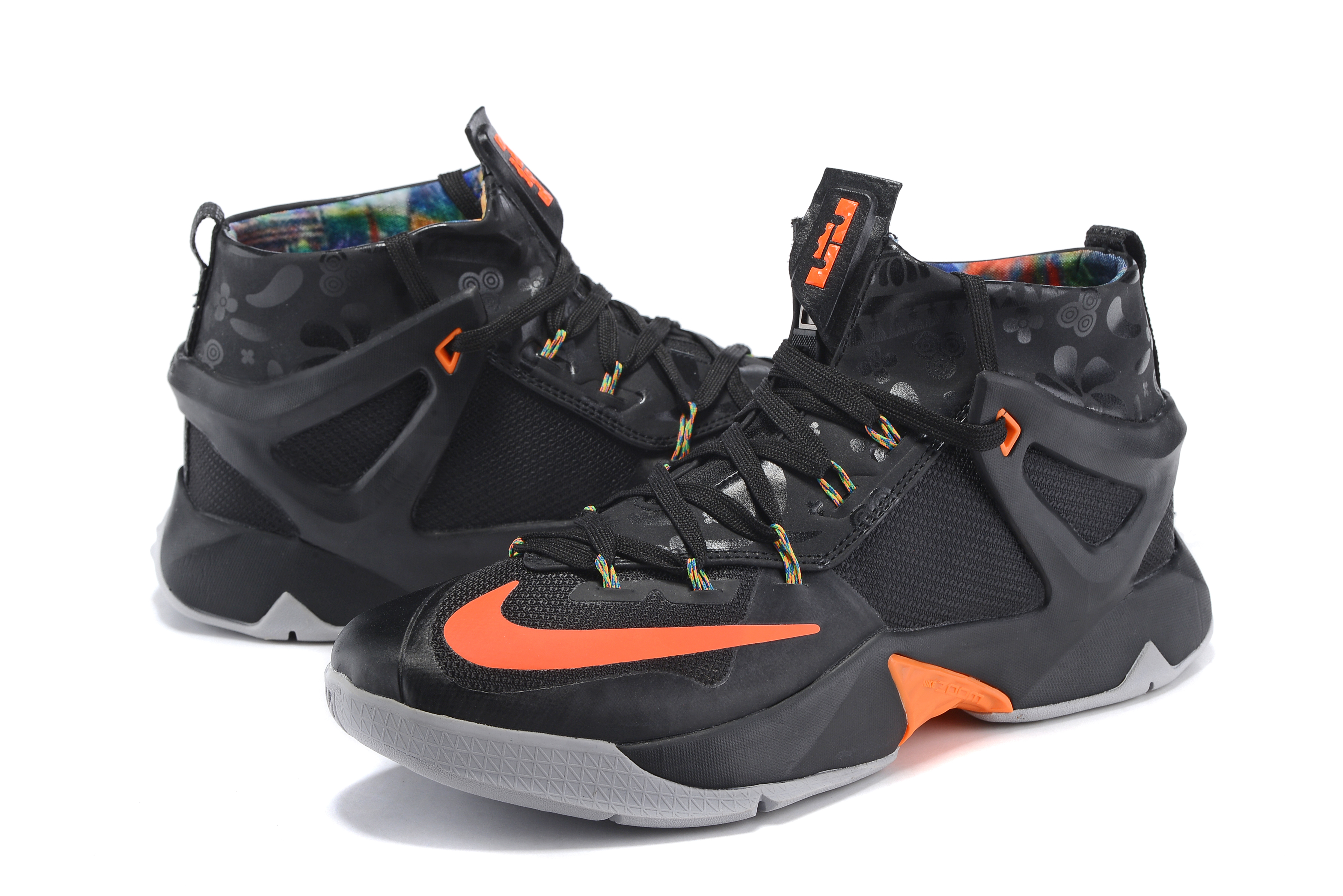 Men Nike Lebron James Ambassador VIII Black Orange Shoes